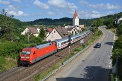 InterCity mit Lok der Baureihe 101 in Lonsee