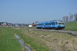 Dieseltriebwagen Baureihe 628 Deutsche Bahn DB Rautenzug Bahnland Bayern auf der Strecke Mühldorf (Oberbayern) - Landshut