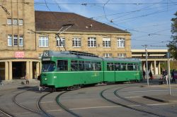 Straßenbahn Duewag GT6 Tram Basel Badischer Bahnhof Vorplatz