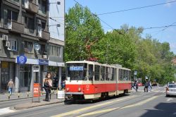 Tram Belgrad / Beograd Serbien Straßenbahn CKD Tatra KT4YU in Originallackierung