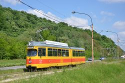 Tram Belgrad / Beograd Serbien Straßenbahn Düwag GT6 gebraucht von der BLT Basel (Baselland Transport AG) auf der Überlandlinie nach Knezevac
