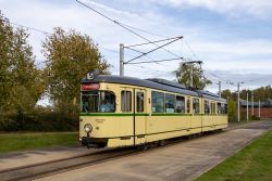 Straßenbahn Bochum Tram Duewag GT6 der Bogestra im Betriebshof Engelsburg