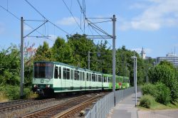 Stadtbahn Bonn U-Bahn SWB B-Wagen als Linie 66 in Siegburg mit Abteil Michaelsberg
