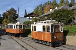 Rittnerbahn Bozen SAD Südtirol Zahnradbahnlok 2 im Bahnhof Klobenstein