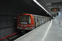 U-Bahn Bukarest Bucuresti Metro Astra Linie M4 in der Station 1 Mai