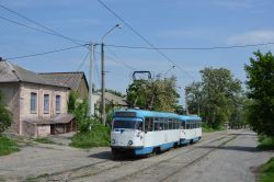 Straßenbahn Dnipro Tram CKD Tatra T3 aus Schwerin