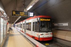 Stadtbahn Dortmund Straßenbahn Bombardier Flexity Classic als U43 in der Station Ostentor