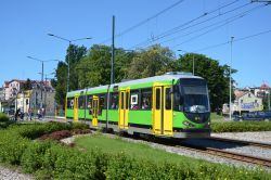Straßenbahn Elbing Elblag Tram MAN Düwag M8C aus Augsburg