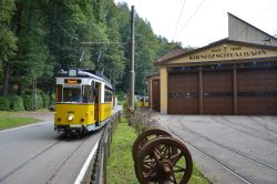 Straßenbahn Bad Schandau Kirnitzschtalbahn Tram Gothawagen am Depot